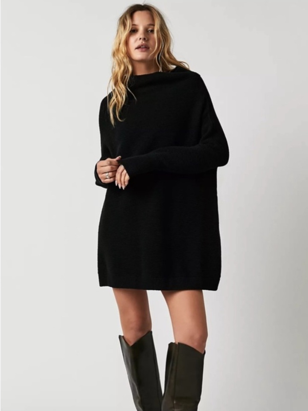 Free People Black Ottoman Sweater Size Small